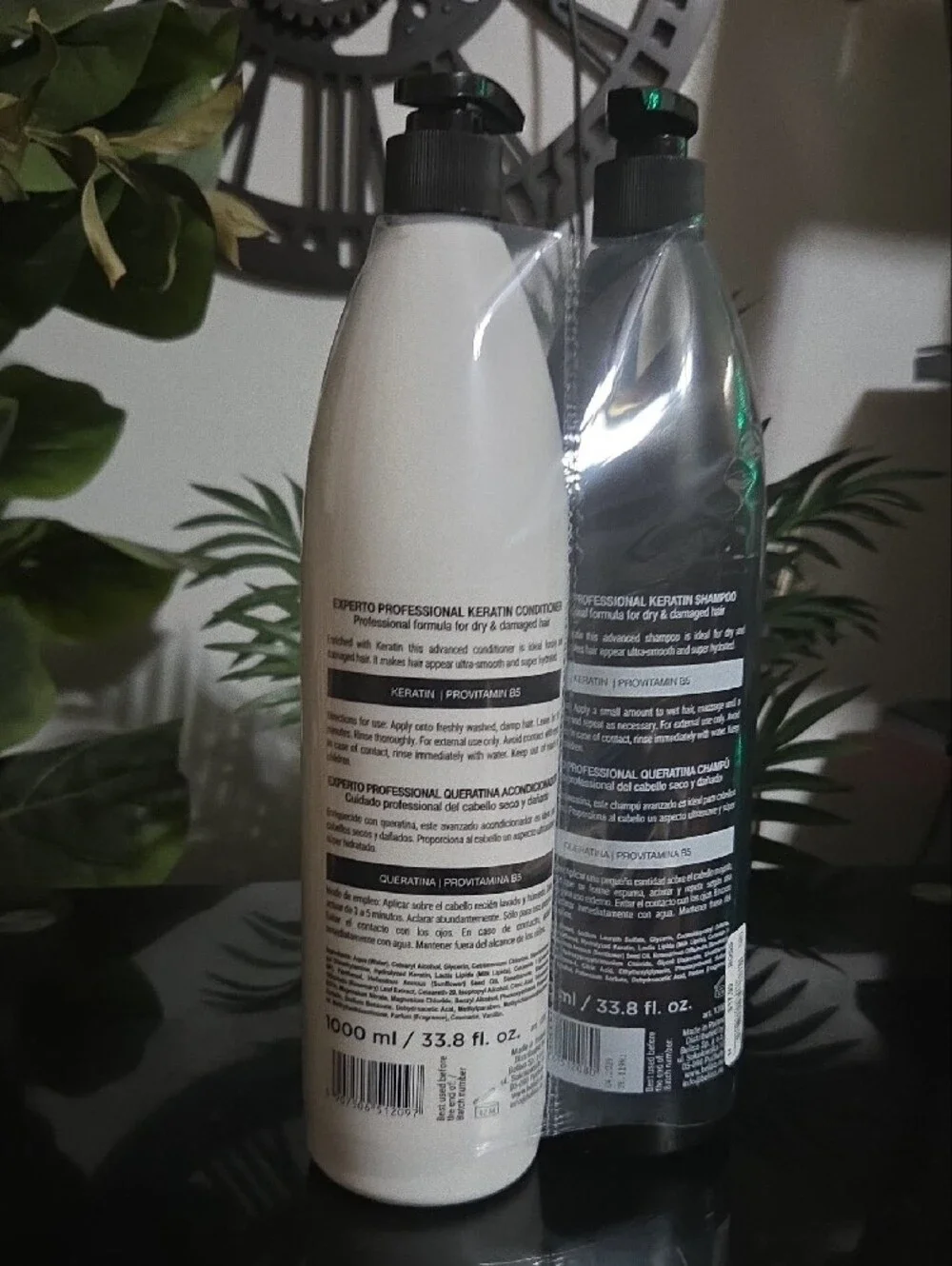 Keratin Shampoo & Conditioner Set - Black & White